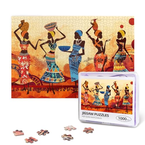 1000 Teile Afro Schwarze Frauen Puzzle für Erwachsene Bibel Amerika Afrikanische Frau Party Kunst Tanzpuzzle Schwarze Frauen Inspirierende Zitate Holzpuzzle Geschenke für Familie Freunde von QuillGlyph