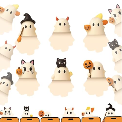 Ghostees Mystery Phone Buddy,Ghoste Mystery Phones Decoration,Cute Halloween Phones Decorations,Mini Phone Figure Surprise Toy,Stick-On Phone Toppers Figurines,Suitable for all mobile phones-6pcs Ghostees Mystery Phone Buddy,Ghoste Mystery Phones Decoration,Cute Halloween Phones Decorations,Mini Phone Figure Surprise Toy,Stick-On Phone Toppers Figurines,Suitable for all mobile phones-6pcs von Quintaroa