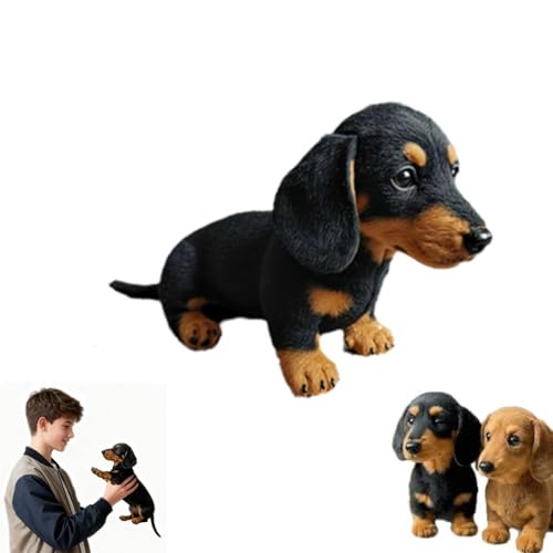 dachy dackel,Dachy 2.0 Plush Dog, Plush Toy,Simulated Dog Sofa Ornaments,The Dachy 2.0 Dackel Plüsch - Emotionale Heilung auf Abruf Die Umarmungen,Bring Relaxation and Comfort-Black||1pcs von Quintaroa