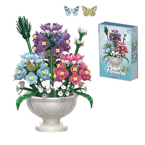 Blumen Bausteine Bausatz, 503Teile Künstliche Blumen Dekoration für Tischdekoration -Botanische Kollektion Geschenke zum Geburtstag - Einzigartiger Blumenstrauß für Erwachsene und Kinder-123-8 Blumen Bausteine Bausatz, 503Teile Künstliche Blumen Dekoration für Tischdekoration -Botanische Kollektion Geschenke zum Geburtstag - Einzigartiger Blumenstrauß für Erwachsene und Kinder-123-8 von QuirkQuest