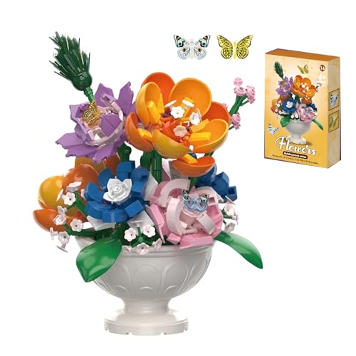 Blumen Bausteine Bausatz -483Teile Künstliche Blumen Dekoration für Tischdekoration – Botanische Kollektion Geschenke zum Geburtstag – Einzigartiger Blumenstrauß für Erwachsene und Kinder-123-14 Blumen Bausteine Bausatz -483Teile Künstliche Blumen Dekoration für Tischdekoration – Botanische Kollektion Geschenke zum Geburtstag – Einzigartiger Blumenstrauß für Erwachsene und Kinder-123-14 von QuirkQuest