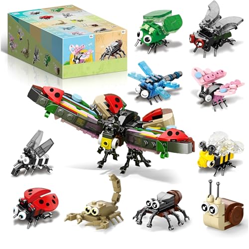 Insekt Mini Kreatur Bausteine Set, 318Stück 10-in-1 Erstellen Sie ein Tier oder eine große Libelle Modell Spielzeug, Insekt Serie Tierwelt MINT Spielzeug, Ostern Geschenke, Urlaub und Geburtstag Ideen Insekt Mini Kreatur Bausteine Set, 318Stück 10-in-1 Erstellen Sie ein Tier oder eine große Libelle Modell Spielzeug, Insekt Serie Tierwelt MINT Spielzeug, Ostern Geschenke, Urlaub und Geburtstag Ideen von QuirkQuest