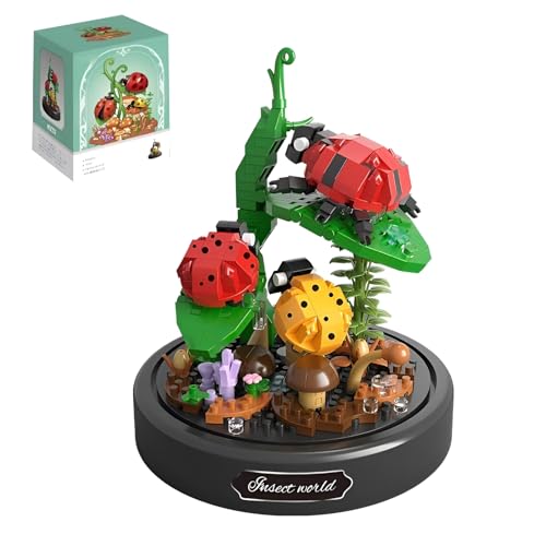 Insekten Pflanze Bonsai Mini Baukasten, 461Stück Tiere Freund Modell Spielzeug, Marienkäfer Sammlung Geschenk für Kinder, Partei Favoriten Käfer Mikro Bauklötze Kit, Ideen Geschenke für Jungen Mädchen Insekten Pflanze Bonsai Mini Baukasten, 461Stück Tiere Freund Modell Spielzeug, Marienkäfer Sammlung Geschenk für Kinder, Partei Favoriten Käfer Mikro Bauklötze Kit, Ideen Geschenke für Jungen Mädchen von QuirkQuest