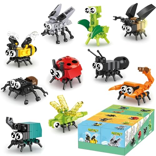 Insekten Tier Bausteine Bausätze, 240 Stück Partei Favors Spinnen Modell Spielzeug, STEM Tiere Insekt & Reptilien Klemmbausteine, Ideen Geschenke für Kinder Jungen Mädchen und Naturliebhaber(6038) Insekten Tier Bausteine Bausätze, 240 Stück Partei Favors Spinnen Modell Spielzeug, STEM Tiere Insekt & Reptilien Klemmbausteine, Ideen Geschenke für Kinder Jungen Mädchen und Naturliebhaber(6038) von QuirkQuest