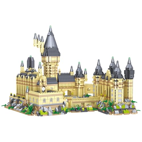 Magisches Schloss Mini Bausteine Bausatz, 2800+Stück Architektur Modell Spielzeug, Sammelbare Konstruktionen Mikro Klemmbausteine, Ideen Geschenke für Fan Kinder Erwachsene und Haus Büro Deko von QuirkQuest