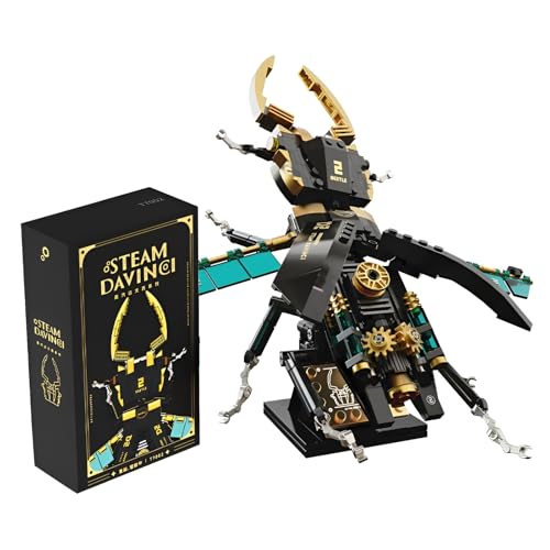 Mechanischer Insekten Bausteine Bausatz, 502Stück Kreative Mechanik Technik Hirschkäfer Modell Ziegel Kit, Steampunk Tier DIY Reptilien-Thema Konstruktion Spielzeug für Kinder Erwachsene (Hirschkäfer) Mechanischer Insekten Bausteine Bausatz, 502Stück Kreative Mechanik Technik Hirschkäfer Modell Ziegel Kit, Steampunk Tier DIY Reptilien-Thema Konstruktion Spielzeug für Kinder Erwachsene (Hirschkäfer) von QuirkQuest