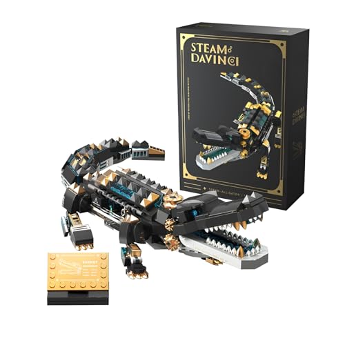 Mechanischer Krokodil Bausteine Bausatz, 542Stück Kreative Mechanik Technik Alligator Modell Ziegel Kit, Steampunk Tier DIY Reptilien-Thema Konstruktion Spielzeug für Kinder und Erwachsene (Krokodil) Mechanischer Krokodil Bausteine Bausatz, 542Stück Kreative Mechanik Technik Alligator Modell Ziegel Kit, Steampunk Tier DIY Reptilien-Thema Konstruktion Spielzeug für Kinder und Erwachsene (Krokodil) von QuirkQuest