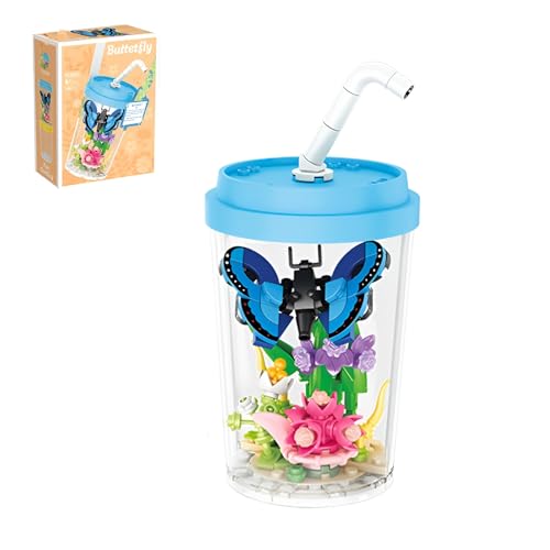 Milch Tee Cup Schmetterling Insekt Bausteine Bausatz, 140Stück Tier Modell Spielzeug, Kreative Insekt Blume Exploration Micro Klemmbausteine für Kinder, Ideen Geschenke für Jungen Mädchen Erwachsene Milch Tee Cup Schmetterling Insekt Bausteine Bausatz, 140Stück Tier Modell Spielzeug, Kreative Insekt Blume Exploration Micro Klemmbausteine für Kinder, Ideen Geschenke für Jungen Mädchen Erwachsene von QuirkQuest