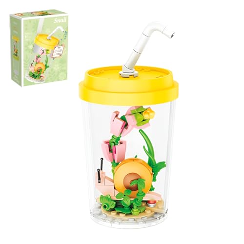 Milch Tee Cup Schnecken Insekt Bausteine Bausatz, 139Stück Tier Modell Spielzeug, Kreative Insekt Blume Exploration Micro Klemmbausteine für Kinder, Ideen Geschenke für Jungen Mädchen Erwachsene Milch Tee Cup Schnecken Insekt Bausteine Bausatz, 139Stück Tier Modell Spielzeug, Kreative Insekt Blume Exploration Micro Klemmbausteine für Kinder, Ideen Geschenke für Jungen Mädchen Erwachsene von QuirkQuest