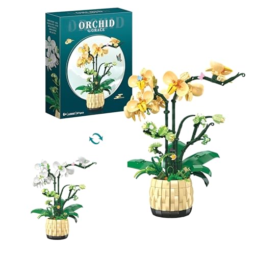 Orchidee Bausteine Bausatz, 971Stück Zwei Farben Serie Blumenstrauß Modell Spielzeug, Botanische Kollektion Florale Bonsai Klemmbausteine, Memorial Ideen Geschenke für Mädchen Frauen Erwachsene Orchidee Bausteine Bausatz, 971Stück Zwei Farben Serie Blumenstrauß Modell Spielzeug, Botanische Kollektion Florale Bonsai Klemmbausteine, Memorial Ideen Geschenke für Mädchen Frauen Erwachsene von QuirkQuest