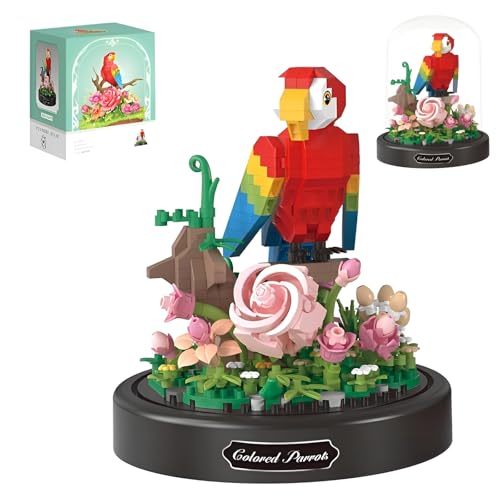 Parrott Bonsai Mini Bausteine Bausatz, 551Stück Tiere Freund Modell Spielzeug Set, Vögel Sammlung Geschenk für Kinder, Party Favors Blume Micro Klemmbausteine Kit, Ideen Geschenke für Jungen Mädchen Parrott Bonsai Mini Bausteine Bausatz, 551Stück Tiere Freund Modell Spielzeug Set, Vögel Sammlung Geschenk für Kinder, Party Favors Blume Micro Klemmbausteine Kit, Ideen Geschenke für Jungen Mädchen von QuirkQuest