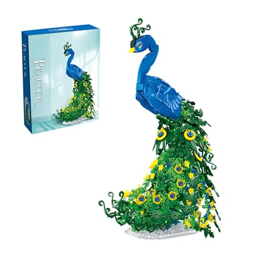 Peacock Flowers Mini Bausteine Bausatz, 807 Teile Peacock Kreatives Vogel Modell Spielzeug, Tiere Mikro Ziegel, Heimdekoration und Büro Kunst Geschenk für Mutter Frauen Freundin Erwachsene Jahren Peacock Flowers Mini Bausteine Bausatz, 807 Teile Peacock Kreatives Vogel Modell Spielzeug, Tiere Mikro Ziegel, Heimdekoration und Büro Kunst Geschenk für Mutter Frauen Freundin Erwachsene Jahren von QuirkQuest