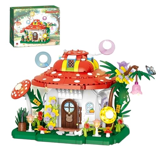 Pilzhaus Mini Bausteine Bausatz, Lehrreiches Bauspielzeug für Kinder Erwachsene, 745Stück Magischer Wald Pilz Micro Bauklötze Spielzeug Modell, Kreatives Bau Spielzeug STEM Lernen Aktivitäten(641002) Pilzhaus Mini Bausteine Bausatz, Lehrreiches Bauspielzeug für Kinder Erwachsene, 745Stück Magischer Wald Pilz Micro Bauklötze Spielzeug Modell, Kreatives Bau Spielzeug STEM Lernen Aktivitäten(641002) von QuirkQuest