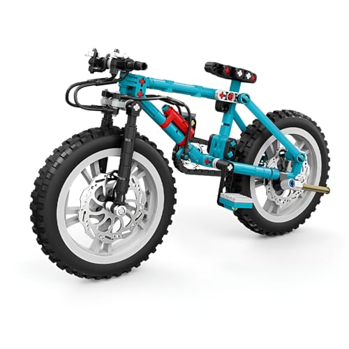 QuirkQuest Fahrräder Bausteine Bausatz, 180Stück Technick Motorrad Modell Spielzeug, Mountainbike Bausätze Mint Educational Dirt Bike Stunt Bike BAU Spielzeug Geschenk für Kinder (KY1155) von QuirkQuest