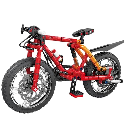 QuirkQuest Fahrräder Bausteine Bausatz, 212Stück Technick Motorrad Modell Spielzeug, Mountainbike Bausätze Mint Educational Dirt Bike Stunt Bike BAU Spielzeug Geschenk für Kinder (KY1158) von QuirkQuest
