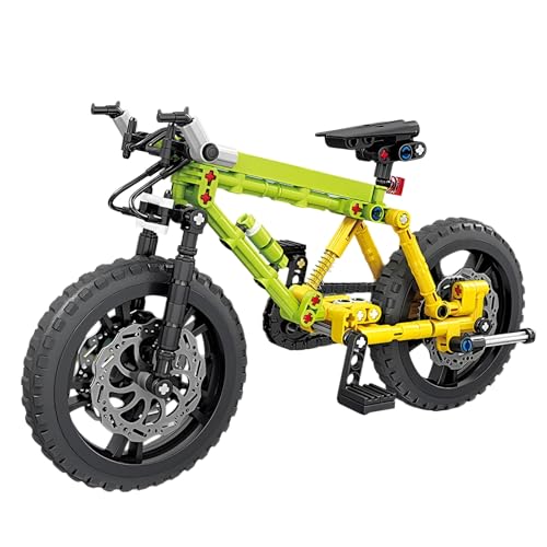 QuirkQuest Fahrräder Bausteine Bausatz, 220Stück Technick Motorrad Modell Spielzeug, Mountainbike Bausätze Mint Educational Dirt Bike Stunt Bike BAU Spielzeug Geschenk für Kinder (KY1158) von QuirkQuest