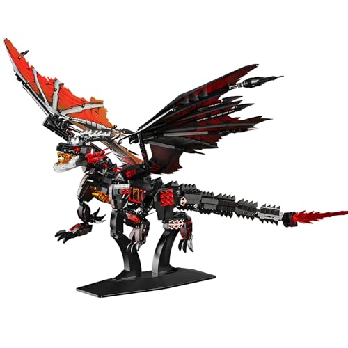 QuirkQuest Feuer Drachen Bausteine Bausatz, 1438 Stück Magische Tier Klemmbausteine Kit, Cooles Drachen Modell Spielzeug, Sammelbare Ideen Geschenke für Spiel Fans Jungen Kinder Erwachsene QuirkQuest Feuer Drachen Bausteine Bausatz, 1438 Stück Magische Tier Klemmbausteine Kit, Cooles Drachen Modell Spielzeug, Sammelbare Ideen Geschenke für Spiel Fans Jungen Kinder Erwachsene von QuirkQuest