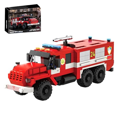 QuirkQuest Feuerwehr LKW Bausteine Bausatz, 472Stück Oldtimer Feuerwehr Truck Klemmbausteine Modell Kit, Feuerwehrgeräte Fahrzeug Auto Spielzeug, Ideen Geschenke Dekoration für Erwachsene Kinder QuirkQuest Feuerwehr LKW Bausteine Bausatz, 472Stück Oldtimer Feuerwehr Truck Klemmbausteine Modell Kit, Feuerwehrgeräte Fahrzeug Auto Spielzeug, Ideen Geschenke Dekoration für Erwachsene Kinder von QuirkQuest