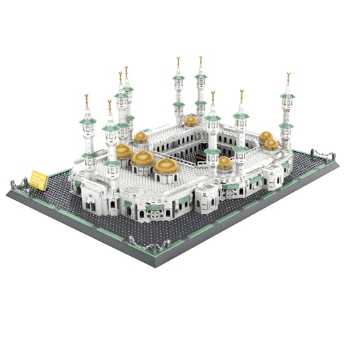QuirkQuest Große Moschee von Mekka Bauklötze Set, Stadt Konstruktionen Bricks Kit, 2274Stück Weltberühmtes Wahrzeichen Serie Modellspielzeug, Ideen Geschenke für Kinder Erwachsene(6220) von QuirkQuest