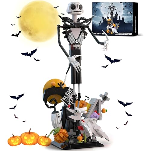 QuirkQuest Horror Totenkopf Bausteine Bausatz, 767 Teile Spukhaus Modell Spielzeug, Kürbisse und Skelett Geister, Halloween Weihnachten Bauklötze Kit Geschenke für Filmfans Erwachsene & Kinder QuirkQuest Horror Totenkopf Bausteine Bausatz, 767 Teile Spukhaus Modell Spielzeug, Kürbisse und Skelett Geister, Halloween Weihnachten Bauklötze Kit Geschenke für Filmfans Erwachsene & Kinder von QuirkQuest