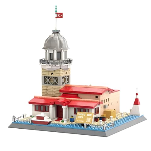 QuirkQuest Jungfrauturm Bausteine Bausatz, 903Stück Wahrzeichen BAU Modell Spielzeug, Romantik Leuchtturm Architektur Klemmbausteine Kit, Ideen Geschenke für Frauen Kinder Erwachsene QuirkQuest Jungfrauturm Bausteine Bausatz, 903Stück Wahrzeichen BAU Modell Spielzeug, Romantik Leuchtturm Architektur Klemmbausteine Kit, Ideen Geschenke für Frauen Kinder Erwachsene von QuirkQuest