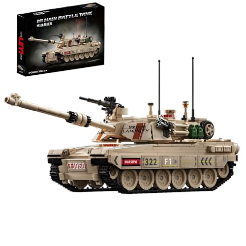 QuirkQuest M1 Haupt Kampfpanzer Bausteine Bausatz, 1002Stücke Militärische Waffen Fahrzeuge Klemmbausteine Kit, STEM WW2 Armee Krieg Panzer Modell Spielzeug, Ideen Geschenke für Kinder Erwachsene QuirkQuest M1 Haupt Kampfpanzer Bausteine Bausatz, 1002Stücke Militärische Waffen Fahrzeuge Klemmbausteine Kit, STEM WW2 Armee Krieg Panzer Modell Spielzeug, Ideen Geschenke für Kinder Erwachsene von QuirkQuest
