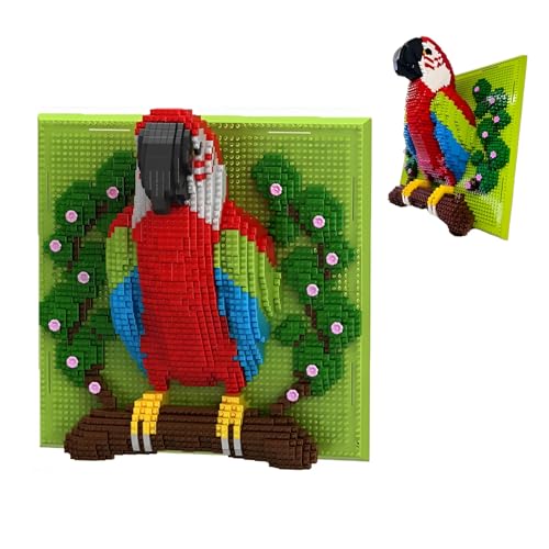QuirkQuest Papagei Wandkunst Bausteine Bausatz, 2008 Stücke Wand Dekoration Klemmbausteine für Erwachsene, die kreative Hobbys lieben, Tier Modell Spielzeug, Geschenke für Kinder, die Vögel lieben QuirkQuest Papagei Wandkunst Bausteine Bausatz, 2008 Stücke Wand Dekoration Klemmbausteine für Erwachsene, die kreative Hobbys lieben, Tier Modell Spielzeug, Geschenke für Kinder, die Vögel lieben von QuirkQuest