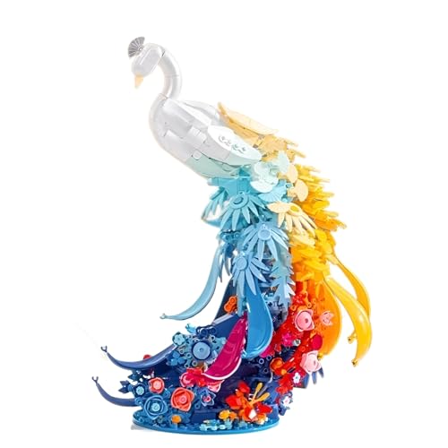 QuirkQuest Pfau Bausteine Bausatz, 1000+Stück Tier mit Blumen Kunst Modell Spielzeug, Vögel Klemmbausteine Kit für Mädchen Frauen Erwachsene Haus Dekor Sammlung QuirkQuest Pfau Bausteine Bausatz, 1000+Stück Tier mit Blumen Kunst Modell Spielzeug, Vögel Klemmbausteine Kit für Mädchen Frauen Erwachsene Haus Dekor Sammlung von QuirkQuest