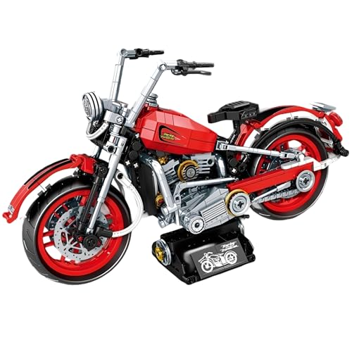 QuirkQuest Sports Motorrad Bausteine Bausatz, 810 Teile Technick Fahrzeug Motorradmodell Spielzeug, Rennen Auto Fahrrad Klemmbausteine, Geschenkideen für Jungen, Kinder und Erwachsene(K2192) von QuirkQuest