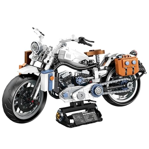 QuirkQuest Sports Motorrad Bausteine Bausatz, 827 Teile Technick Fahrzeug Motorradmodell Spielzeug, Rennen Auto Fahrrad Klemmbausteine, Geschenkideen für Jungen, Kinder und Erwachsene(K2193) von QuirkQuest