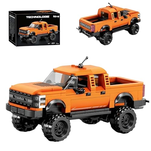 QuirkQuest Sportwagen Bausteine Bausatz, 423 Stück Sammlerstück Speed Champs Auto Modell Spielzeug, STEM Rennwagen Klemmbausteine, Geschenkideen für Erwachsene Kinder und Büro Dekoration(826) von QuirkQuest