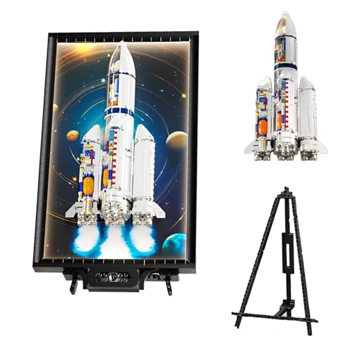 QuirkQuest Weltraum Rakete Kunst Bausteine Bausatz mit Ständer, 1155Stück Weltraumforschung Rakete Launchpad Modell Spielzeug, Hängende Wanddekor Klemmbausteine, Ideen Geschenke für Kinder Erwachsene QuirkQuest Weltraum Rakete Kunst Bausteine Bausatz mit Ständer, 1155Stück Weltraumforschung Rakete Launchpad Modell Spielzeug, Hängende Wanddekor Klemmbausteine, Ideen Geschenke für Kinder Erwachsene von QuirkQuest