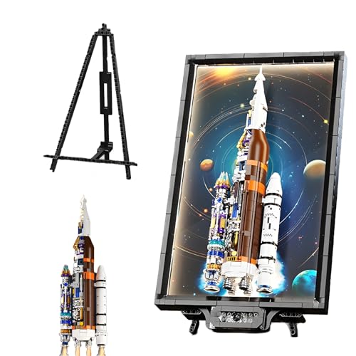 QuirkQuest Weltraum Rakete Kunst Bausteine Bausatz mit Ständer, 1288Stück Weltraumforschung Rakete Launchpad Modell Spielzeug, Hängende Wanddekor Klemmbausteine, Ideen Geschenke für Kinder Erwachsene QuirkQuest Weltraum Rakete Kunst Bausteine Bausatz mit Ständer, 1288Stück Weltraumforschung Rakete Launchpad Modell Spielzeug, Hängende Wanddekor Klemmbausteine, Ideen Geschenke für Kinder Erwachsene von QuirkQuest