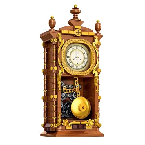 Retro Pendeluhr Bausteine Bausatz, Simulierter Mechanismus Uhren Modell Spielzeug, 751Stück Vintage Pendel Uhr Klammerblöcke Kit, Ideen Geschenke für Heimdekoration und Sammler Kinder Erwachsen Retro Pendeluhr Bausteine Bausatz, Simulierter Mechanismus Uhren Modell Spielzeug, 751Stück Vintage Pendel Uhr Klammerblöcke Kit, Ideen Geschenke für Heimdekoration und Sammler Kinder Erwachsen von QuirkQuest