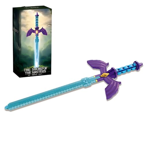 Schwert Bausteine Bausatz, Cooles Das Schwert der Meister, Sammlerstück Bauen und Anzeigen Modell, Anime-Stil Cosplay Spielzeug, Geschenke für Classic Game Fans Jungen Mädchen 14+ (820Stück) von QuirkQuest