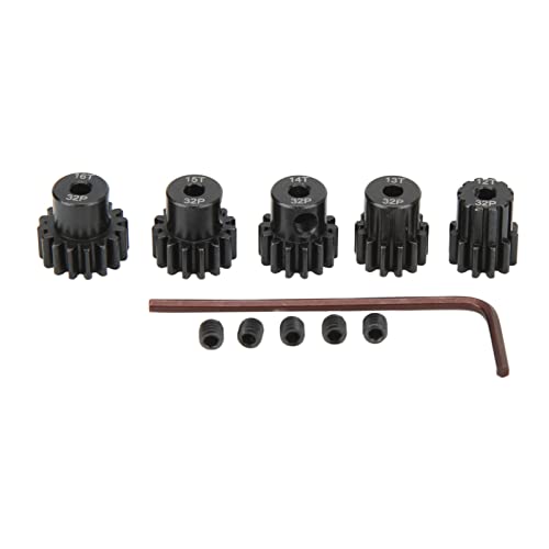Qukaim 1/10RC Ritzel Getriebe für Arrma RC Motor Ritzel Getriebe-Set, 12T 13T 14T 15T 16T, 0,8M 3,175mm Chrom-Molybdän-Stahl, kompatibel mit Traxxas und Arrma 1/10 RC Autos, RC Motorteile Qukaim 1/10RC Ritzel Getriebe für Arrma RC Motor Ritzel Getriebe-Set, 12T 13T 14T 15T 16T, 0,8M 3,175mm Chrom-Molybdän-Stahl, kompatibel mit Traxxas und Arrma 1/10 RC Autos, RC Motorteile von Qukaim