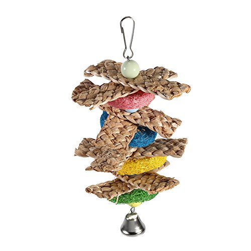 Qukaim 1PC Käfig Vogel Papagei Spielzeug Hanfseil Kletterleiter Handgemachtes Kauspielzeug mit Glocke Vogelschaukel und Leiter für Papageien und Vögel Material Qukaim 1PC Käfig Vogel Papagei Spielzeug Hanfseil Kletterleiter Handgemachtes Kauspielzeug mit Glocke Vogelschaukel und Leiter für Papageien und Vögel Material von Qukaim