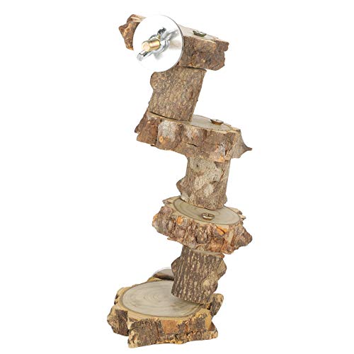 Qukaim 2 x Papageien-Plattform-Kletterleiter, Holz-Kletterspielzeug für Kleintiere, Käfig-Akkories für Papageien, Spielständer und Kletterspielzeug, 40 cm lang Qukaim 2 x Papageien-Plattform-Kletterleiter, Holz-Kletterspielzeug für Kleintiere, Käfig-Akkories für Papageien, Spielständer und Kletterspielzeug, 40 cm lang von Qukaim