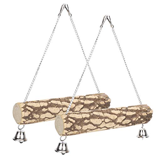 Qukaim 2 x Vogelschaukel aus Holz, Sicherheitsspielzeug zum Kauen und Beißen, große Papageienschaukel, Vogelkäfigzubehör, 30,5 x 10,2 cm, Haustier-Papageienspielzeug Qukaim 2 x Vogelschaukel aus Holz, Sicherheitsspielzeug zum Kauen und Beißen, große Papageienschaukel, Vogelkäfigzubehör, 30,5 x 10,2 cm, Haustier-Papageienspielzeug von Qukaim