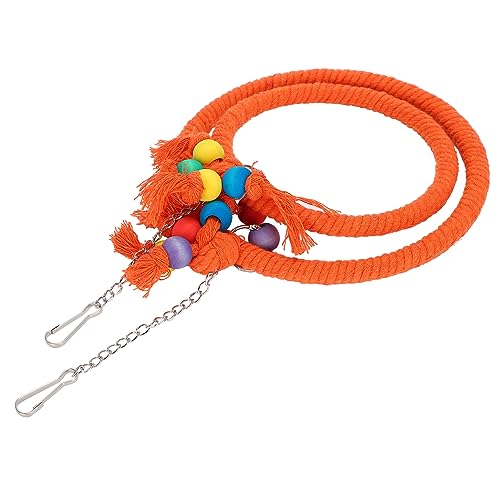 Qukaim Baumwollseil Haustier Papagei Schaukel Orange Hängender Ring Klettern Kauen Beißen Spielzeug Vogelkäfig Akkory Ideal für Papageien und andere Vögel Qukaim Baumwollseil Haustier Papagei Schaukel Orange Hängender Ring Klettern Kauen Beißen Spielzeug Vogelkäfig Akkory Ideal für Papageien und andere Vögel von Qukaim