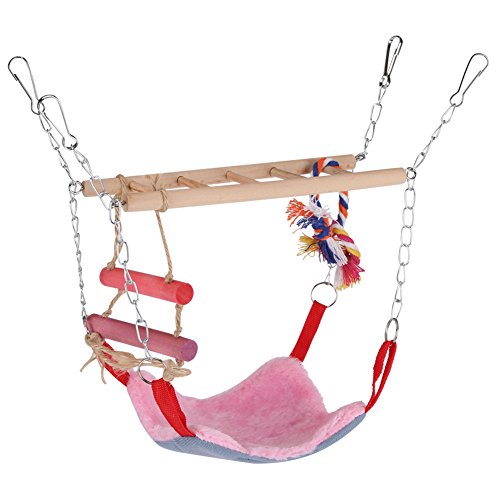 Qukaim Buntes Papageien-Kletterspielzeug, Schaukelleiter, Bettakkories, Hängedekoration für Vögel, Rosa, ideal für Papageien und andere kleine Haustiere Qukaim Buntes Papageien-Kletterspielzeug, Schaukelleiter, Bettakkories, Hängedekoration für Vögel, Rosa, ideal für Papageien und andere kleine Haustiere von Qukaim