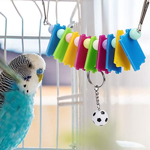 Qukaim Buntes Spielzeug für Papageien und andere Vögel, Kunststoff, Eisen, zum Kauen und Beißen, hängende Schnur, Vogelkäfig-Zubehör, Vogelspielzeug für Papageien und andere Vögel Qukaim Buntes Spielzeug für Papageien und andere Vögel, Kunststoff, Eisen, zum Kauen und Beißen, hängende Schnur, Vogelkäfig-Zubehör, Vogelspielzeug für Papageien und andere Vögel von Qukaim