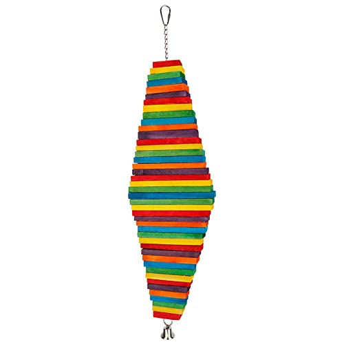 Qukaim Buntes Vogelschaukelspielzeug aus Holz, Beißschnur, Kauakkory mit Perlen und Glocke, Papageien-Spielgerät zum Aufhängen, zufällige Farbe, 50,8 cm lang Qukaim Buntes Vogelschaukelspielzeug aus Holz, Beißschnur, Kauakkory mit Perlen und Glocke, Papageien-Spielgerät zum Aufhängen, zufällige Farbe, 50,8 cm lang von Qukaim