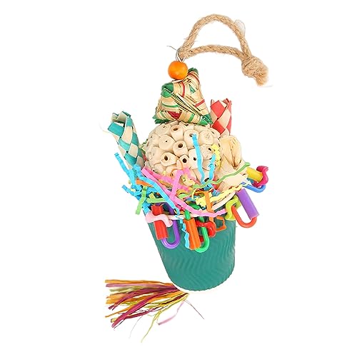 Qukaim Futterfalle Vogelspielzeug, interaktives, buntes Papageienspielzeug für Sittiche, Sittiche, Nymphensittiche, Wellensittiche, Unzertrennliche, inklusive Papierschnipsel, lustige von Qukaim