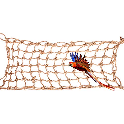 Qukaim Hanfseil, mittelgroß, für Papageien, Kletternetz, 1 x Hängeschaukel für Vogelkäfig, Spielzeug, Papageien, Seil, Kletternetz für Spaß und Bewegung Qukaim Hanfseil, mittelgroß, für Papageien, Kletternetz, 1 x Hängeschaukel für Vogelkäfig, Spielzeug, Papageien, Seil, Kletternetz für Spaß und Bewegung von Qukaim