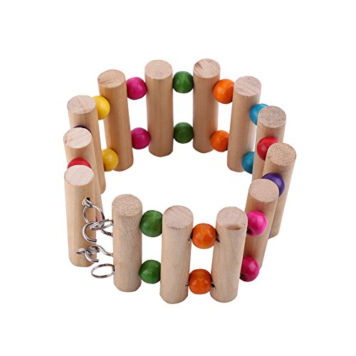 Qukaim Haustierleiter Brücke Treppe, 13 Stufen L, Kletterschaukelübung für Wellensittich, Sittich, Hamster, Haustierspielzeug, ideal für kleine Haustiere und Vögel Qukaim Haustierleiter Brücke Treppe, 13 Stufen L, Kletterschaukelübung für Wellensittich, Sittich, Hamster, Haustierspielzeug, ideal für kleine Haustiere und Vögel von Qukaim