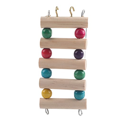 Qukaim Haustierleiterbrücke, 5 Stufen, Kletterschaukel aus Holz für Maus, Hamster, Papagei, Kanarienvögel, tragbare Haustiertreppe und Spielzeug, ideal für Kleintiere Qukaim Haustierleiterbrücke, 5 Stufen, Kletterschaukel aus Holz für Maus, Hamster, Papagei, Kanarienvögel, tragbare Haustiertreppe und Spielzeug, ideal für Kleintiere von Qukaim