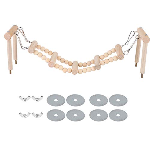 Qukaim Holz Papagei Spielzeug Kletterleiter Schaukel für Vögel, Kauspielzeug Geschenk, Käfigbedarf, Vogelschaukel, 50cm lang, geeignet für Papageien und andere Vögel Qukaim Holz Papagei Spielzeug Kletterleiter Schaukel für Vögel, Kauspielzeug Geschenk, Käfigbedarf, Vogelschaukel, 50cm lang, geeignet für Papageien und andere Vögel von Qukaim