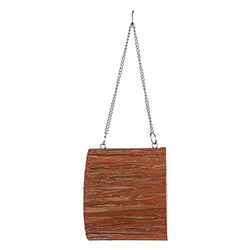 Qukaim Holz Papagei Vogelbaum Loch Haus Haustier Schaukel Kette Spielzeug für Hamster und Eichhörnchen, Ideal zum Kauen und Spielen, 15 x 10 x 10 cm, Material Qukaim Holz Papagei Vogelbaum Loch Haus Haustier Schaukel Kette Spielzeug für Hamster und Eichhörnchen, Ideal zum Kauen und Spielen, 15 x 10 x 10 cm, Material von Qukaim