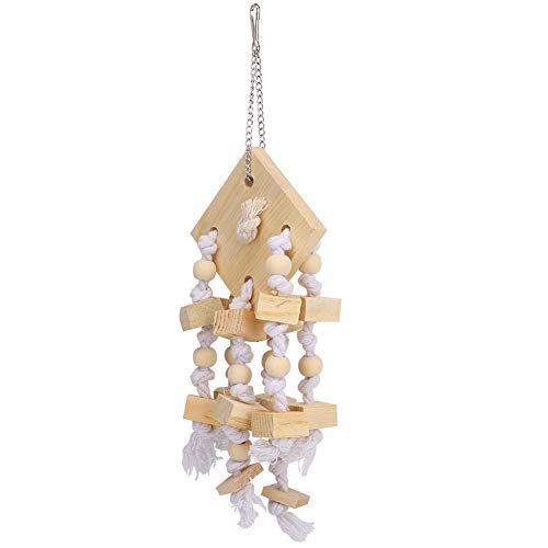 Qukaim Holz Vogel Hängeschaukel Papagei Beißen Kauen Spielblock Käfig Spielzeug Accory, Papagei Spielzeug zum Kauen und Spielen, Geeignet für kleine Vögel Qukaim Holz Vogel Hängeschaukel Papagei Beißen Kauen Spielblock Käfig Spielzeug Accory, Papagei Spielzeug zum Kauen und Spielen, Geeignet für kleine Vögel von Qukaim